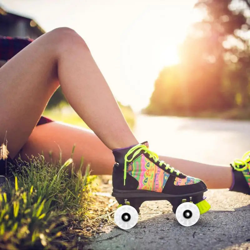 Luminous Quad Roller Skates PU Wheels