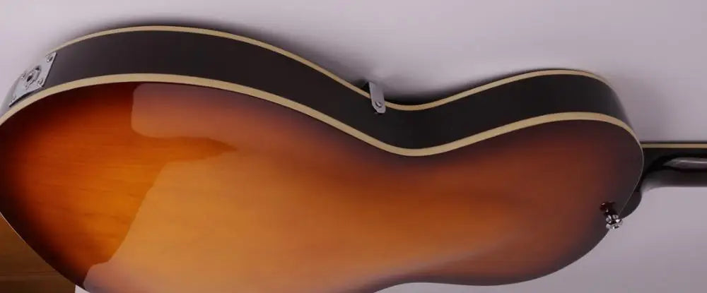 Flamed Maple Semi Hollow P90 Black Pickup Electric Jazz Guitar