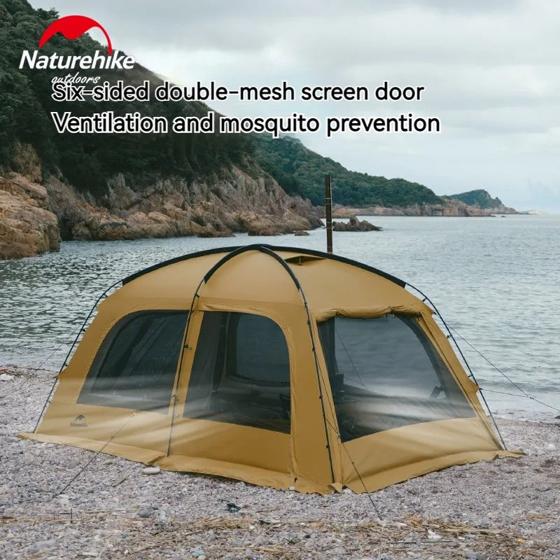 Naturehike Large 5-6 People 4 Seasons Camping Dome Tent with Extended Canopy