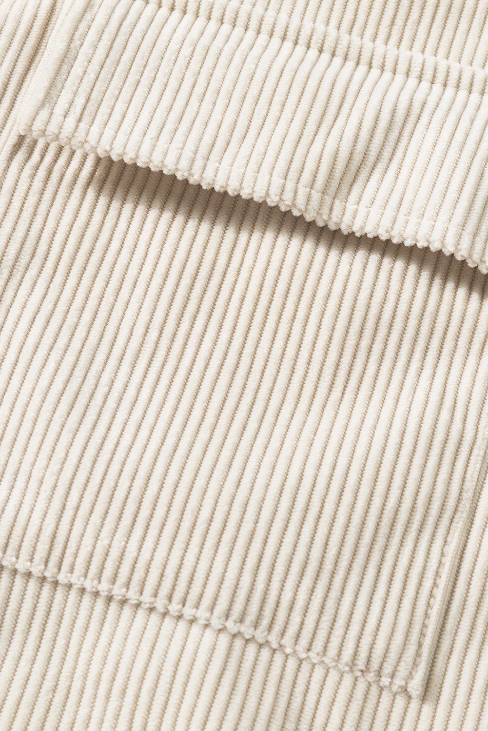 Pocketed Button Ribbed Textured Shacket