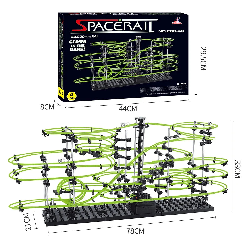 Spacerail Marble Run (Luminous Version)