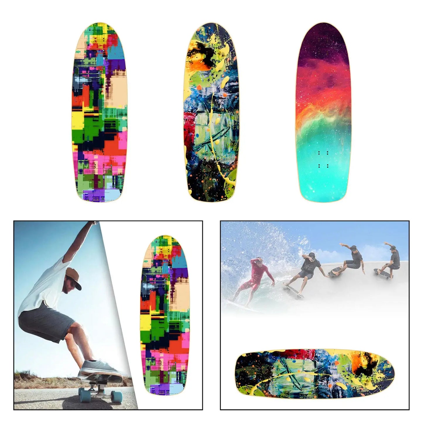 DIY Replacement Beginner Wooden Skateboard Deck