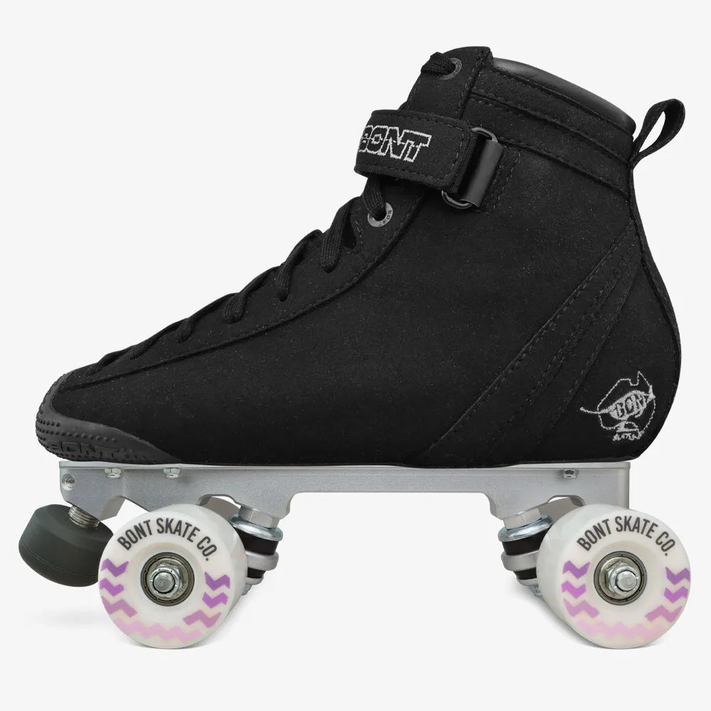 BONT Vegan ParkStar Black Quad Derby Roller Skates for Streets & Parks