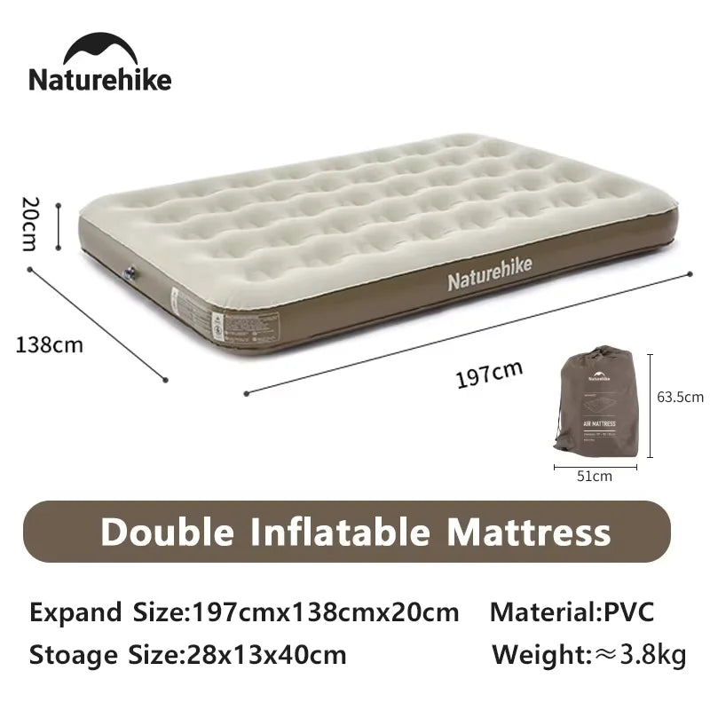 Naturehike 1 Person Outdoor Inflatable Sleeping Mattress With Pump