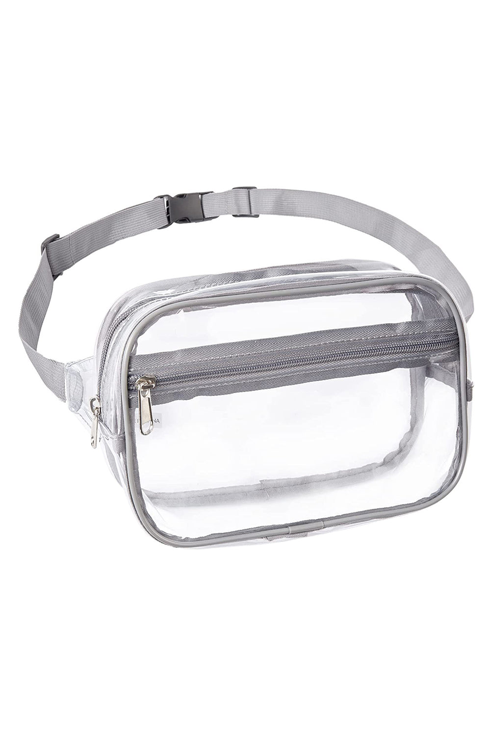 Sky Blue Clear PVC Adjustable Strap Crossbody Bag