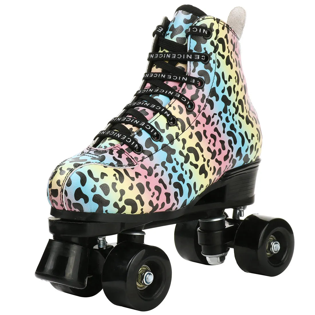 Wavy PU Quads Roller Skate Shoes