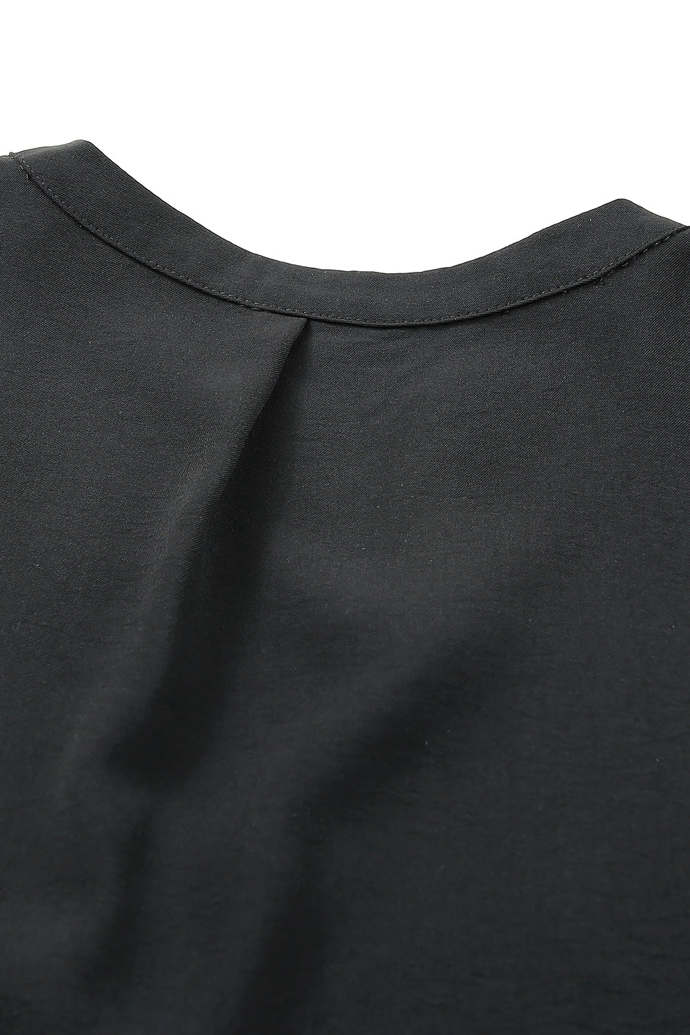 Navy Blue Split V Neck Short Sleeve Tunic Dress
