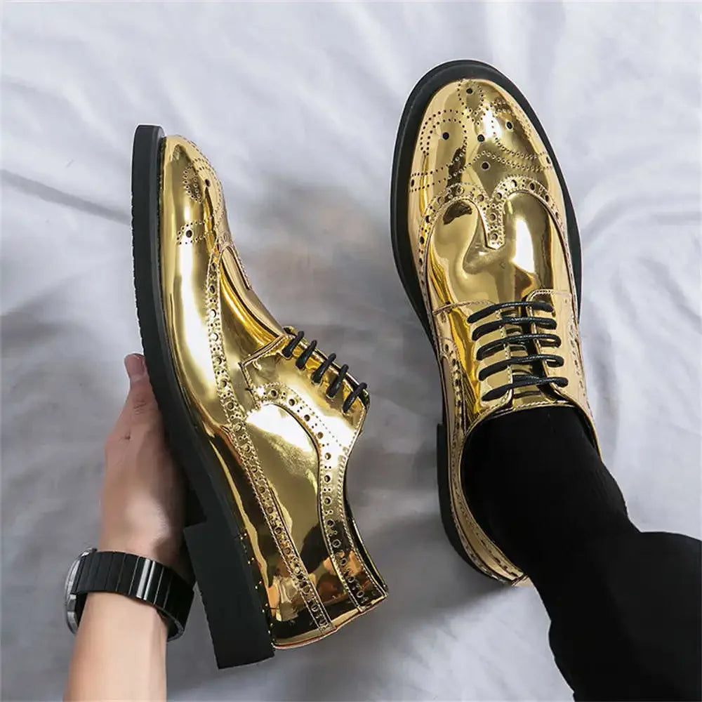 Men's Patent Leather With Lacing Shoes