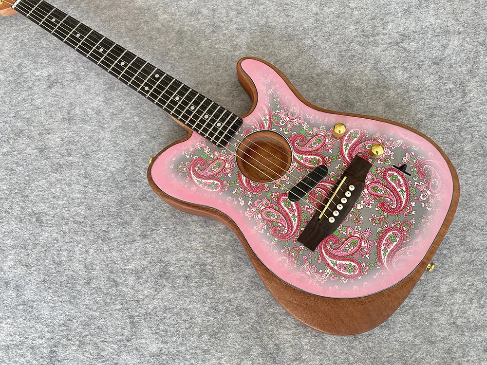 High Quality Multi Color Semi Hollow Body Electric Guitar (Deep C Neck, Rosewood Fingerboard)