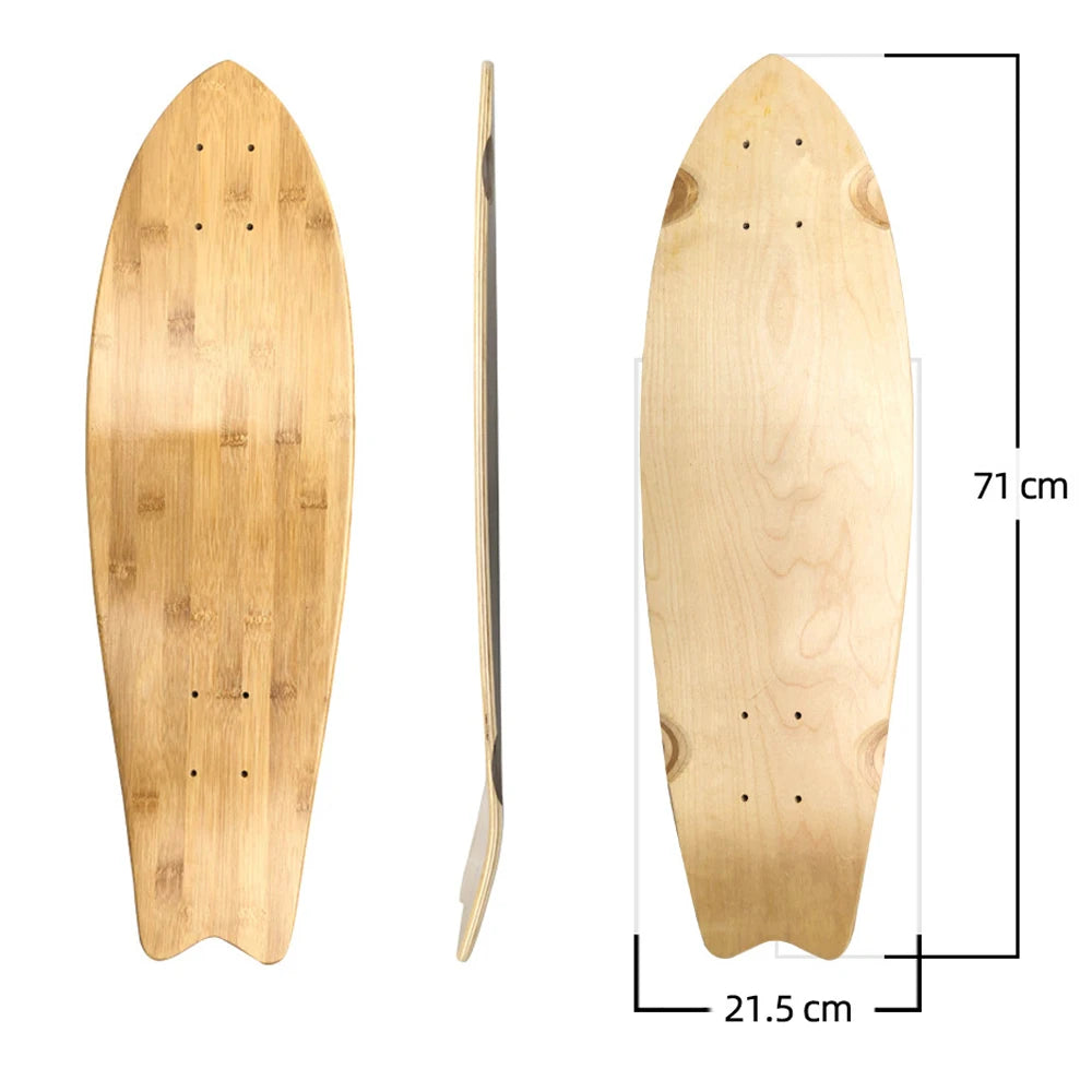 DIY Blank Skateboard Longboard - 28/30/31/33/36" Smooth Maple Deck