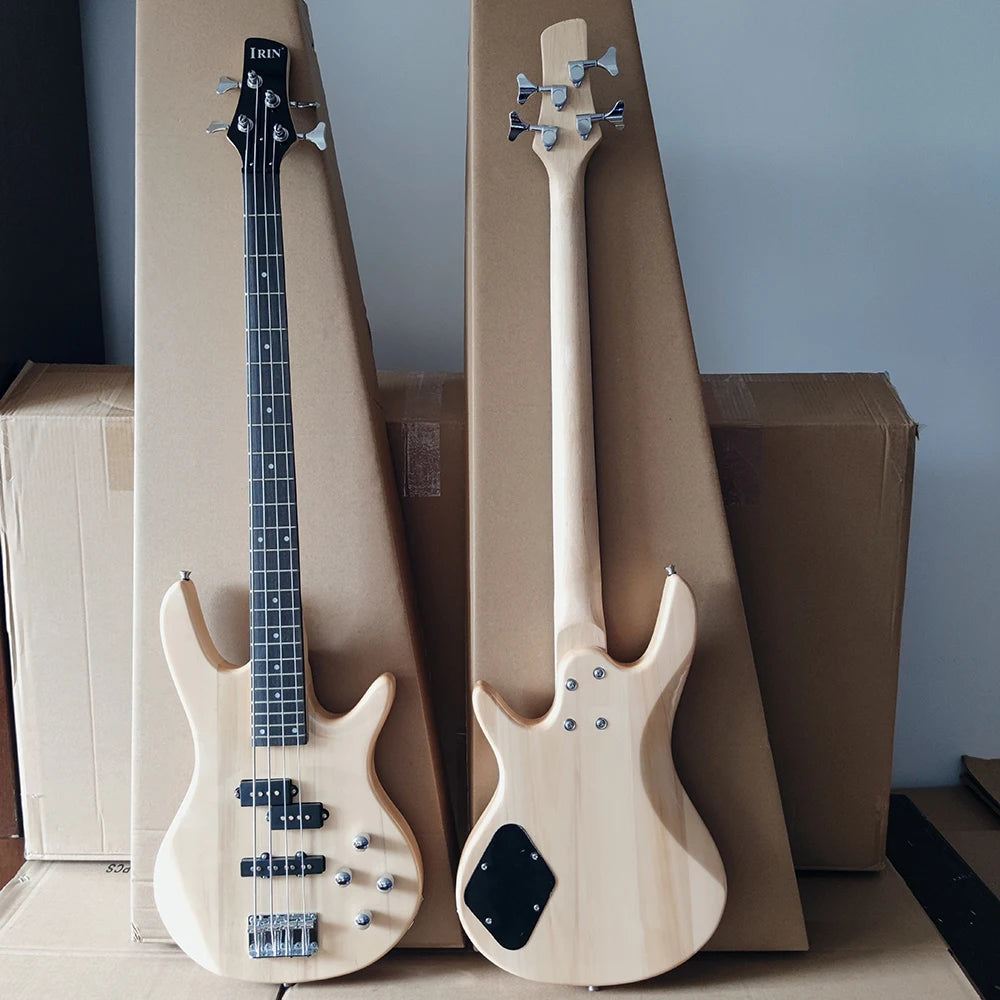 Electric Bass 4 Strings Guitar, 24 Frets Solid Wood Fingerboard