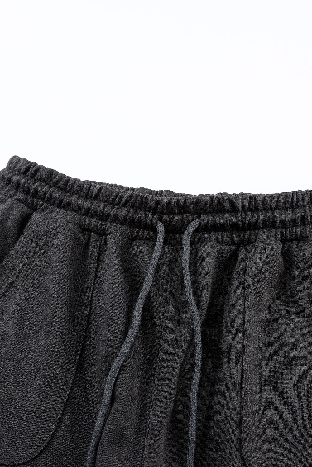 Apricot Mineral Washed Drawstring High Waisted Wide Leg Pants