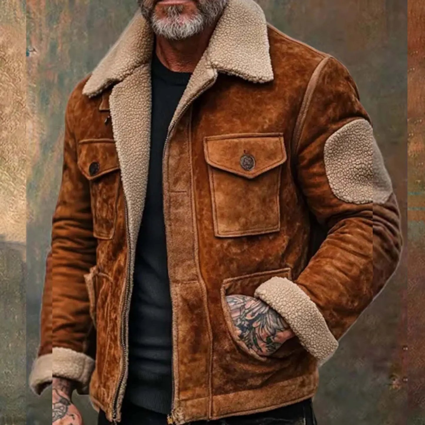 Vintage Lamb Hair Thickened Gentleman Jacket
