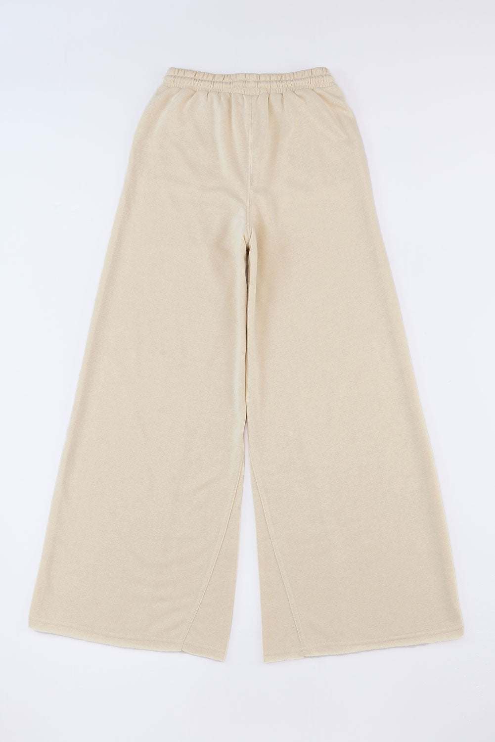 Apricot Mineral Washed Drawstring High Waisted Wide Leg Pants