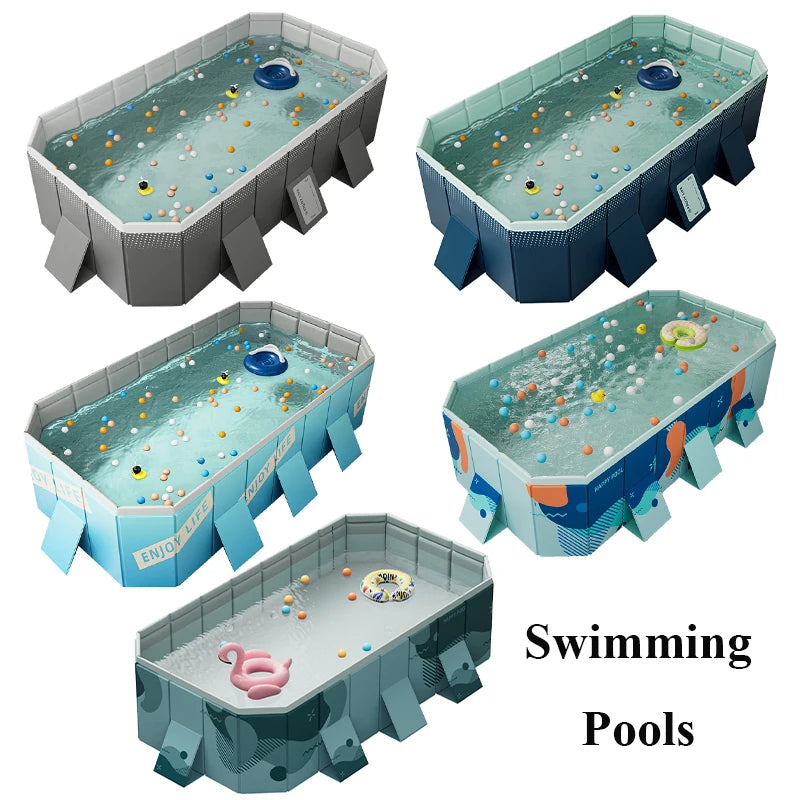 1.85m Foldable Non-Inflatable Outdoor Swimming Pool Frame (196x107x45)cm