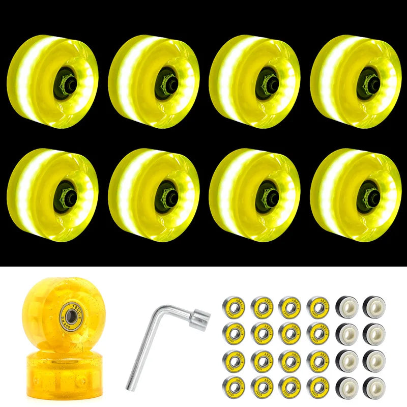 82A PU 58mmx32mm Luminous Outdoor Quad Wheels