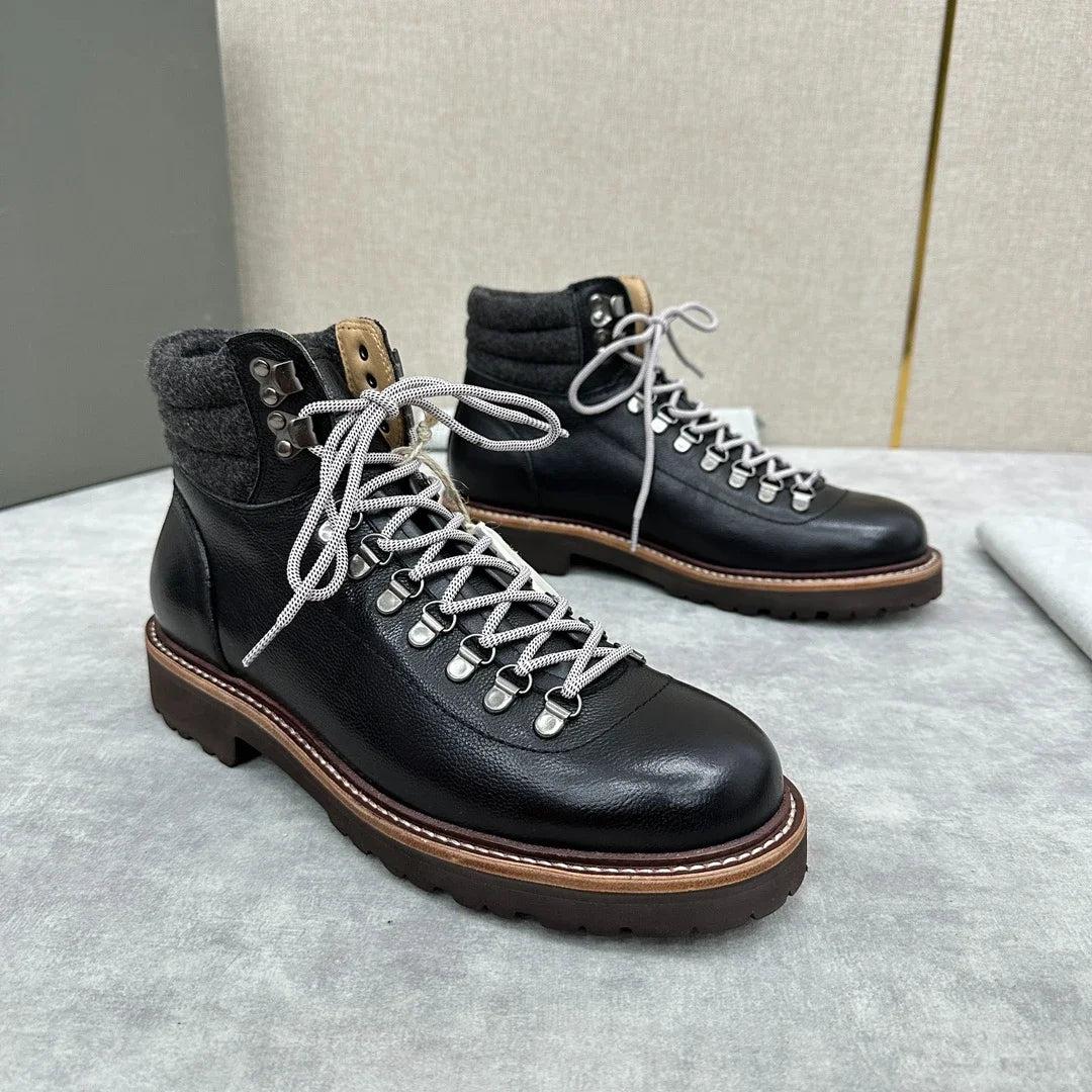 Men's Casual Lace-up High Top Hiking Boots