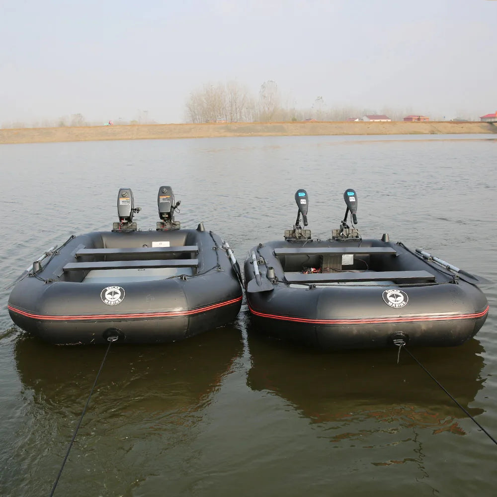 Thickened and Widened Inflatable Fishing Platform Boats with Universal Paddle
