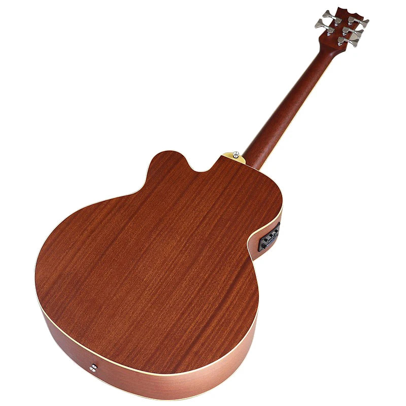 4 String 5 String Natural Color Electric Acoustic Bass Guitar Matte Big Jumbo Bass Guitar 43 Inch 24 Frets with EQ