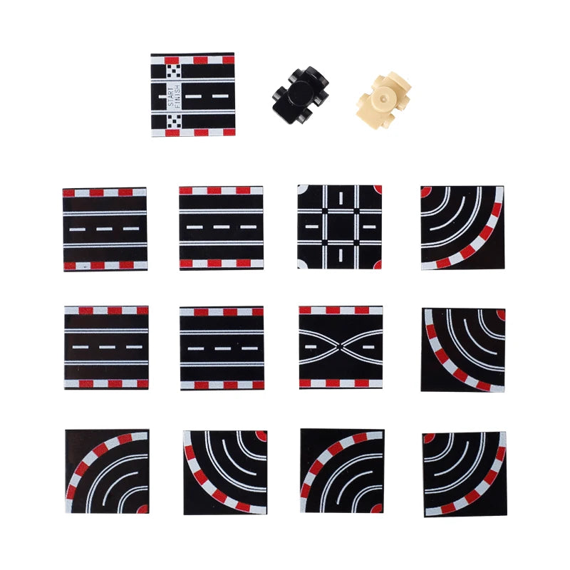 Miniature recreational block toy pieces