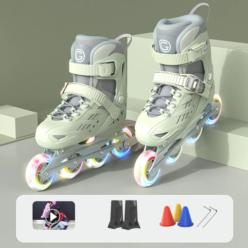 Outdoor 4 Wheels Free Style Inline Roller Skates