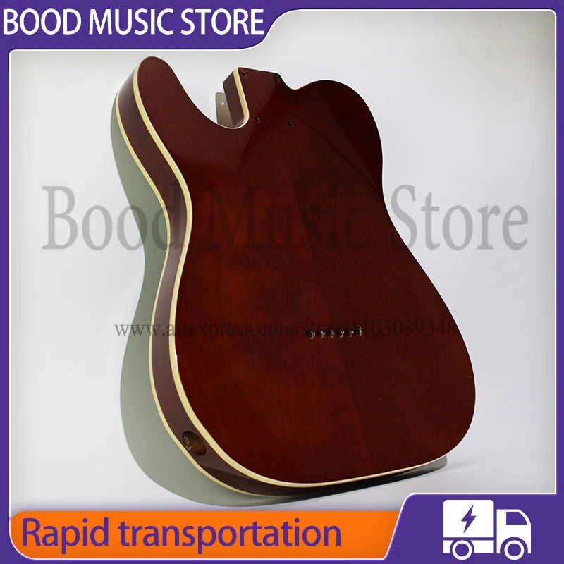DIY Telecaster Thinline Electric Guitar Body - Swamp Ash Veneer - Semi-hollow with F hole