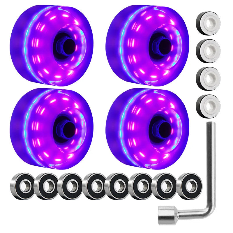 82A PU 58mmx32mm Luminous Outdoor Quad Wheels