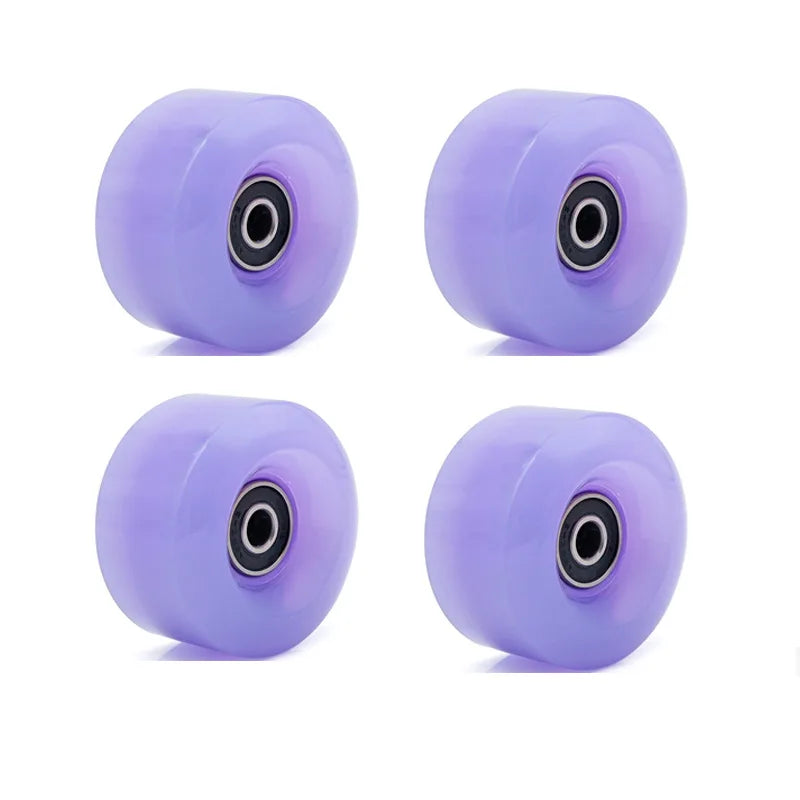 58mm x032mm 82A Pack Roller Skate Wheels with Bearings (Quad Skates and Skateboard) - 4 Pack