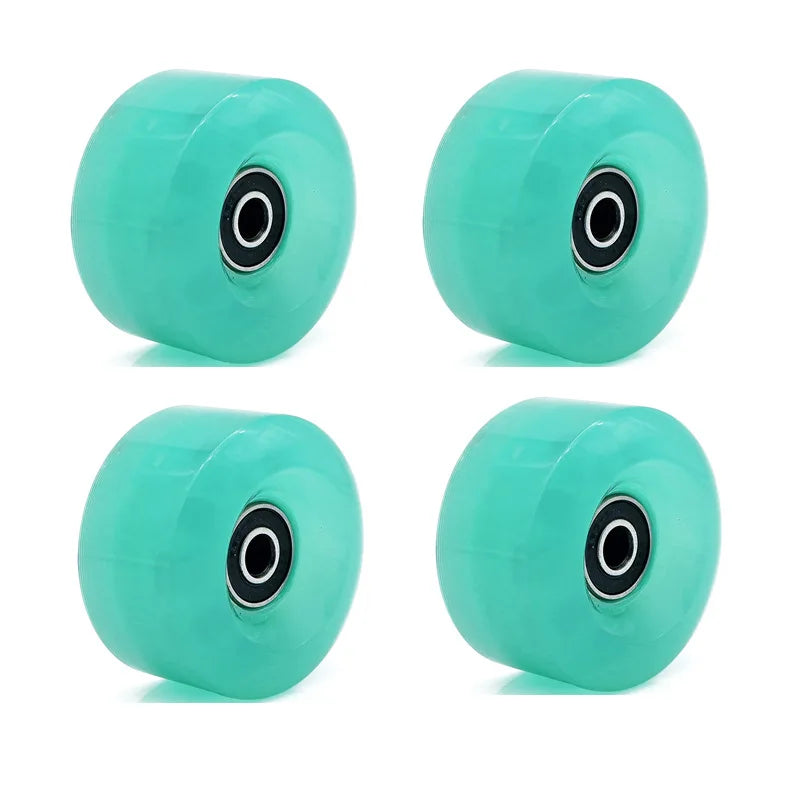 58mm x032mm 82A Pack Roller Skate Wheels with Bearings (Quad Skates and Skateboard) - 4 Pack