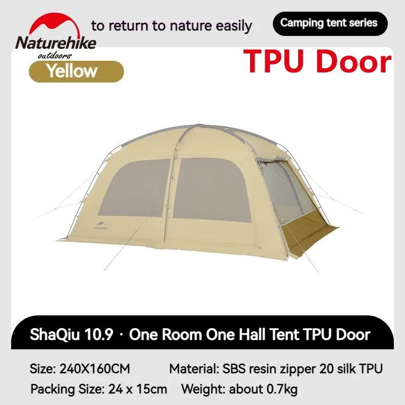 Naturehike Large 5-6 People 4 Seasons Camping Dome Tent with Extended Canopy