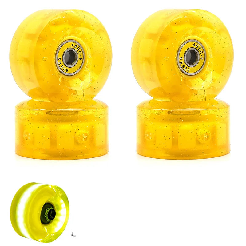 82A PU 58mmx32mm Luminous Outdoor Quad Wheels