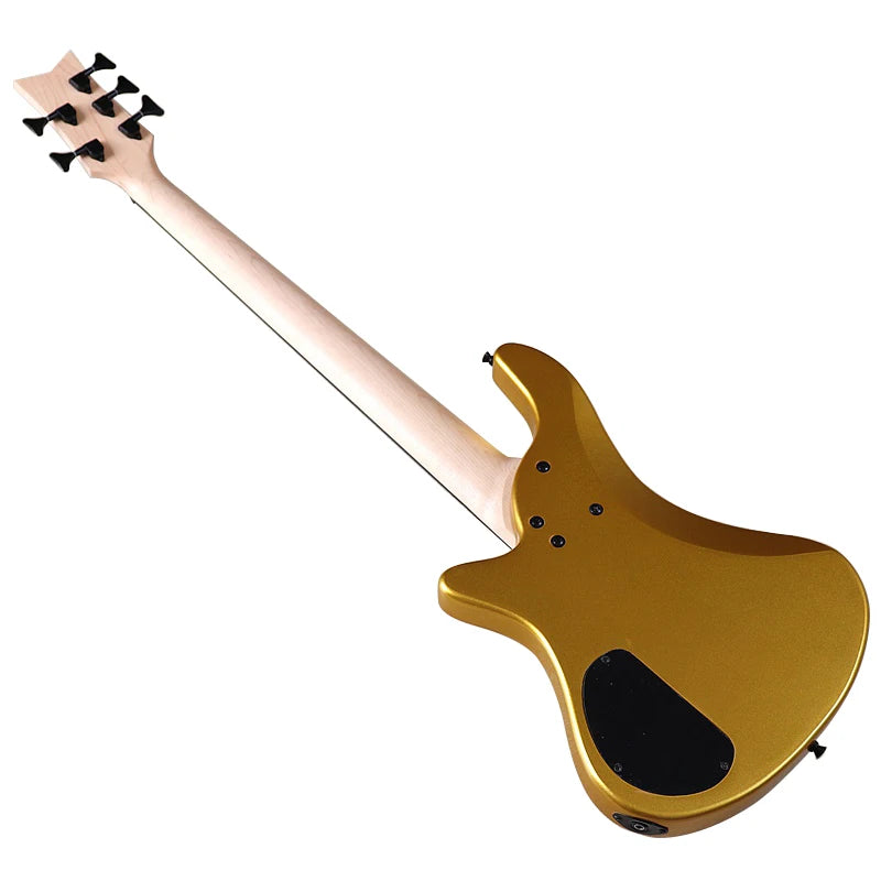 Champagne Gold 43 Inch Electric Bass Guitar (5 String & 4 String available) with Solid Okoume Wood High Gloss