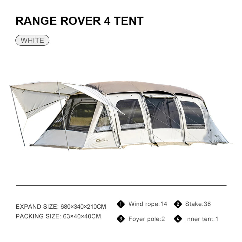 MOBI GARDEN Moby Garden Large Camping LS4 Tunnel Tent