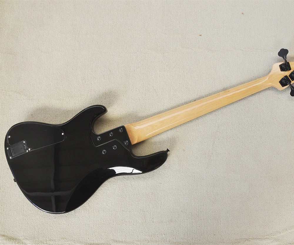 Blue 5 Strings Electric Bass Guitar with Maple Fretboard,Gray Pearl Pickguard
