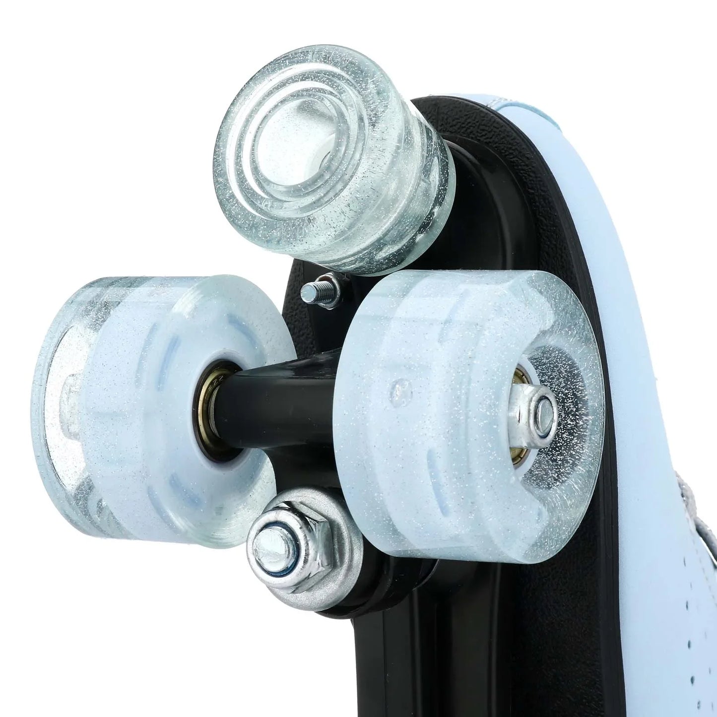 PU Leather Quad Roller Skates with Flashing wheels
