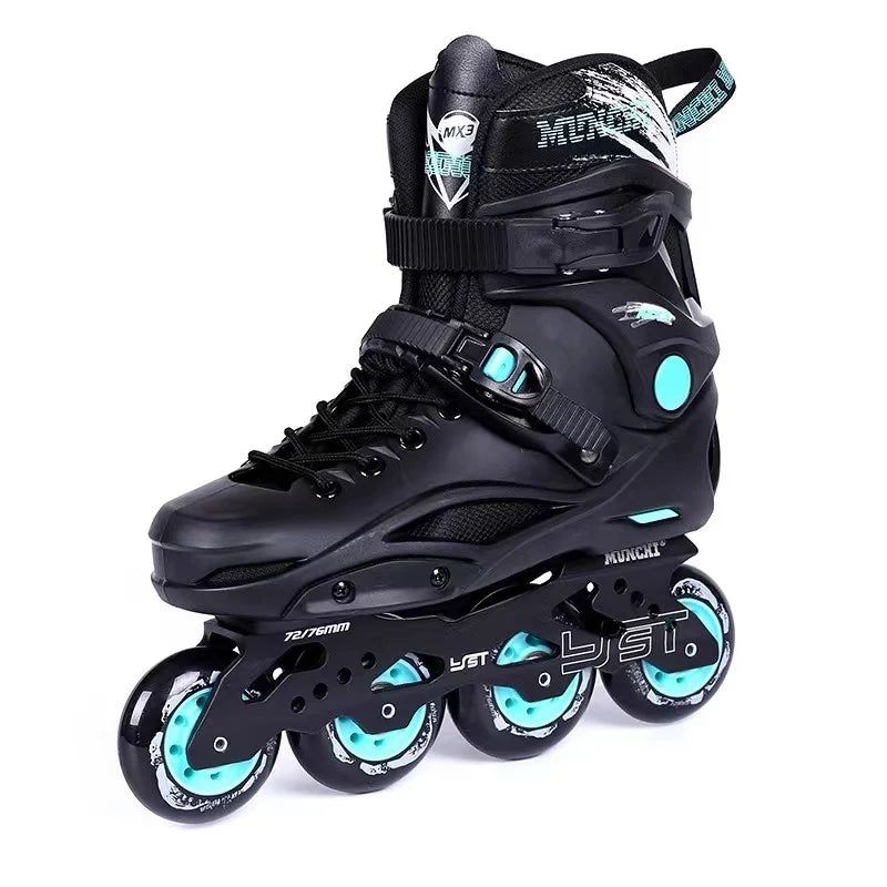 Professional 4 Wheel Fancy Flat Free Skate Inline Roller Skates