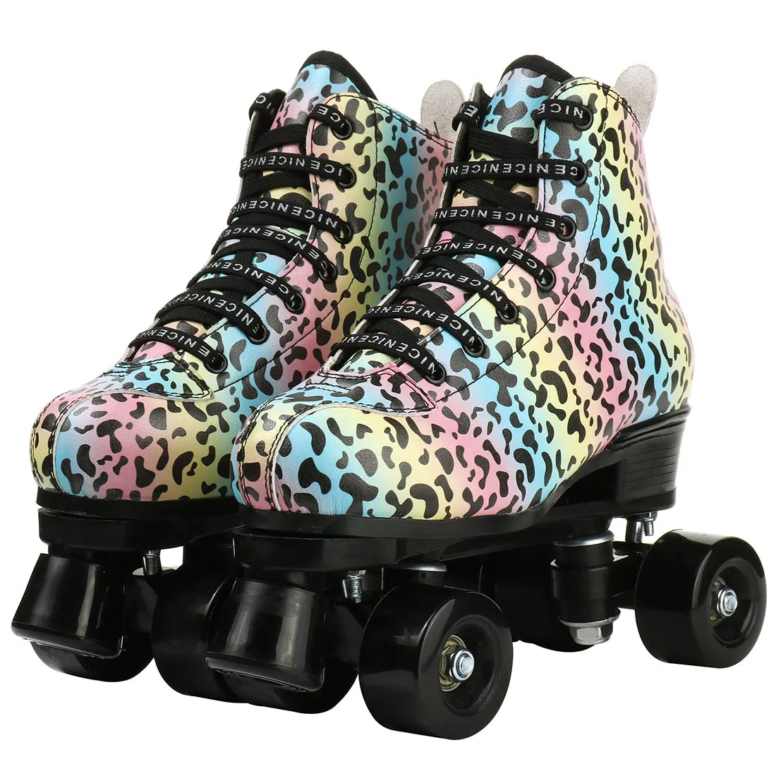 Wavy PU Quads Roller Skate Shoes
