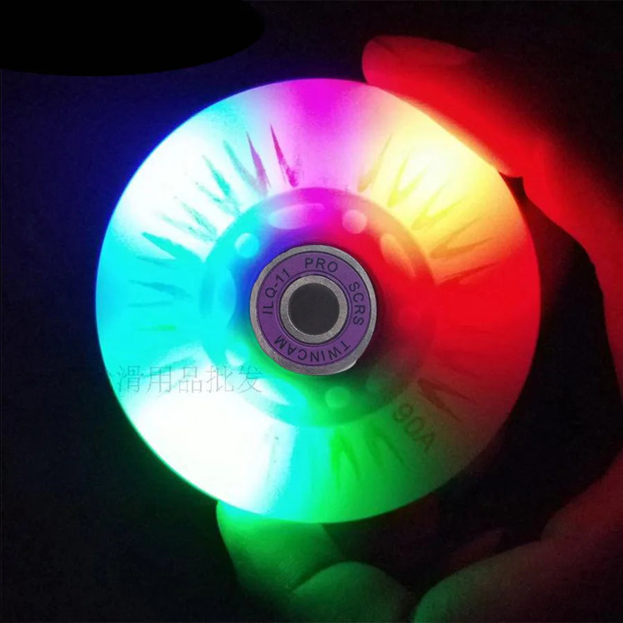8PCS LED Flash 90A Inline Skate Wheels Lighting Skating Wheels (60 62 64 68 70 72 76 80mm)