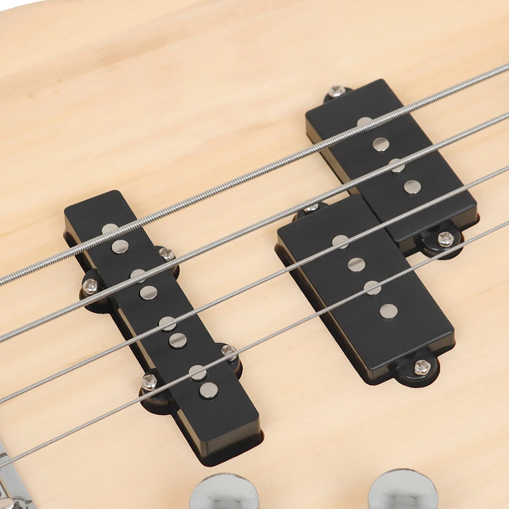 Electric Bass 4 Strings Guitar, 24 Frets Solid Wood Fingerboard