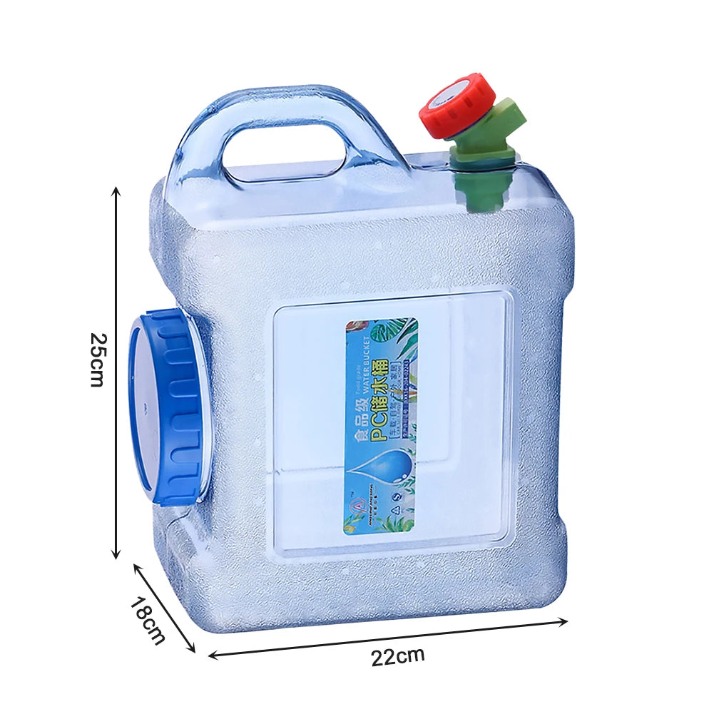 3.2 Gallon/12L Camping Water Container with Spigot BPA Free Car Water Carrier Tank Large Capacity Truly No Leakage Multifunction