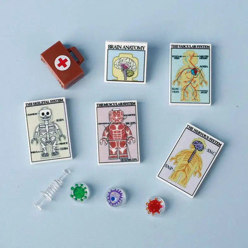 Miniature recreational block toy pieces