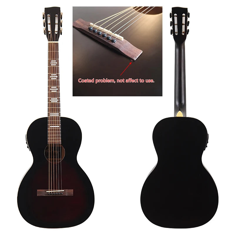 38" 6 String Acoustic Electric Guitar - Matte Finish on Basswood