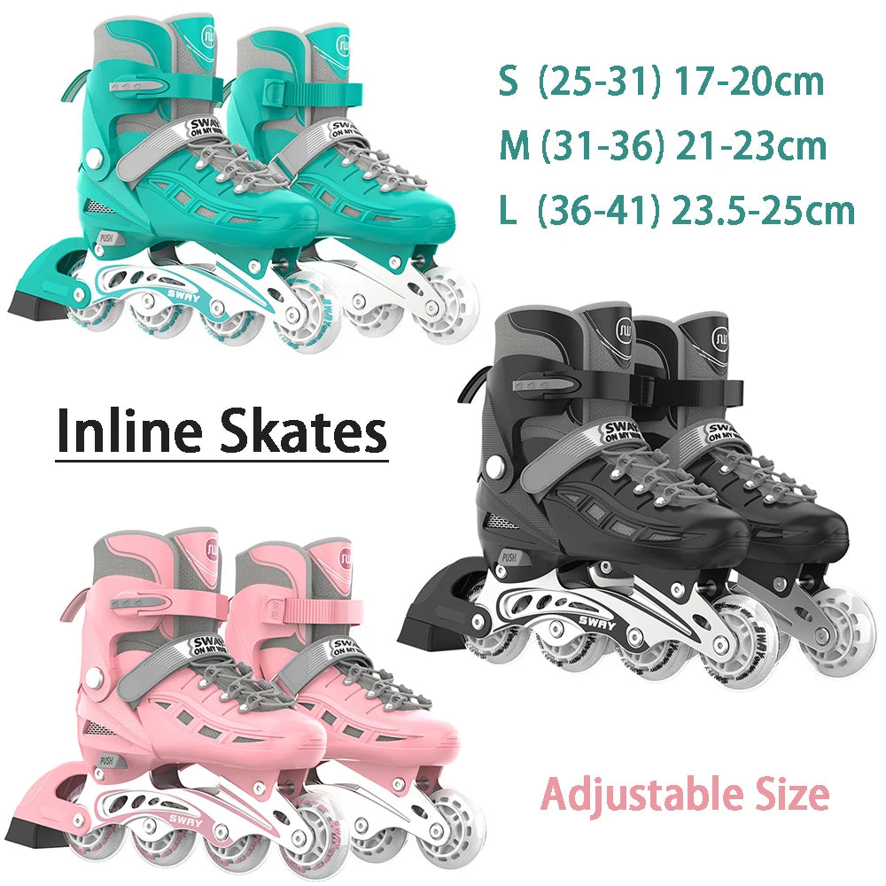 Beginners Inline Roller Skates (Flashing Wheels)