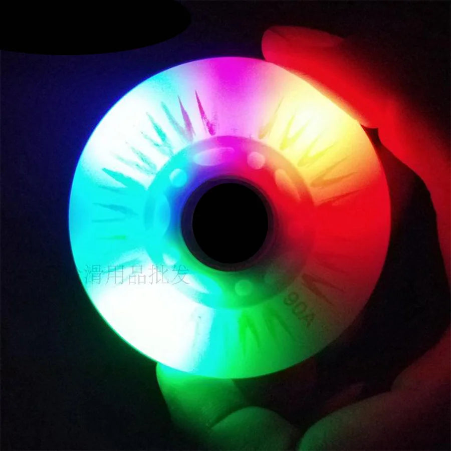 8PCS LED Flash 90A Inline Skate Wheels Lighting Skating Wheels (60 62 64 68 70 72 76 80mm)