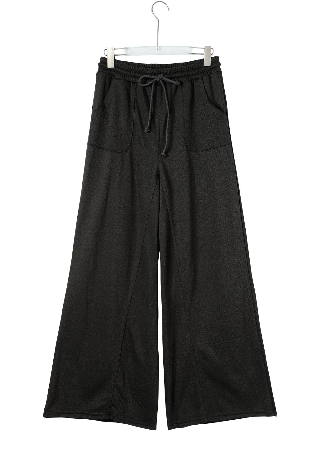 Apricot Mineral Washed Drawstring High Waisted Wide Leg Pants