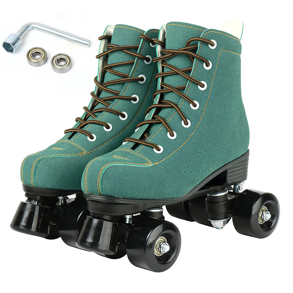 Indoor/Outdoor Green Quad Skates