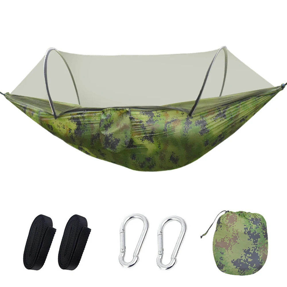 Outdoor 2 Person Camping Garden Hammock With Mosquito Net