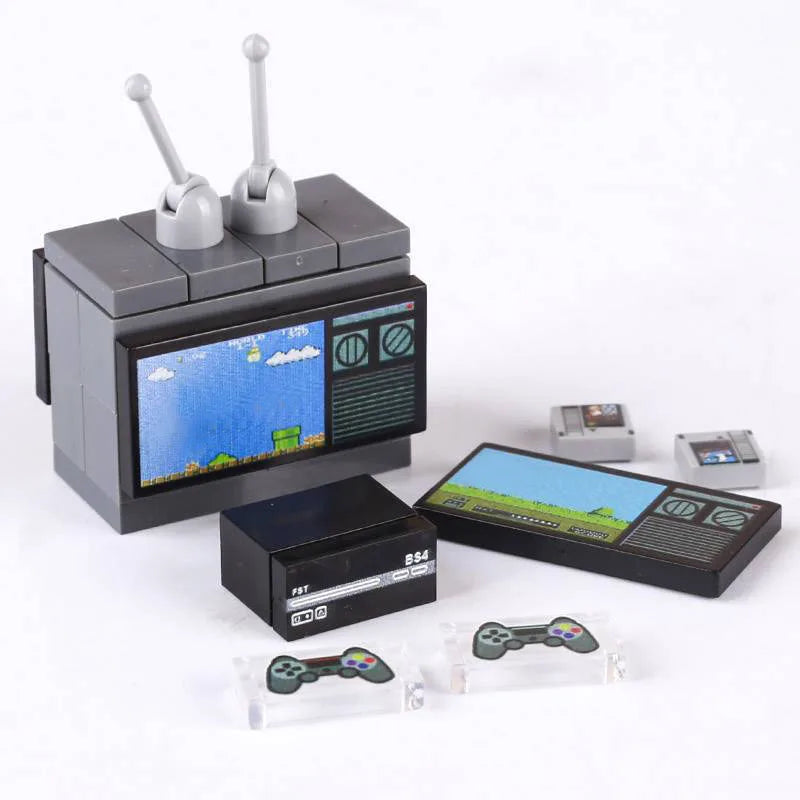 Miniature recreational block toy pieces