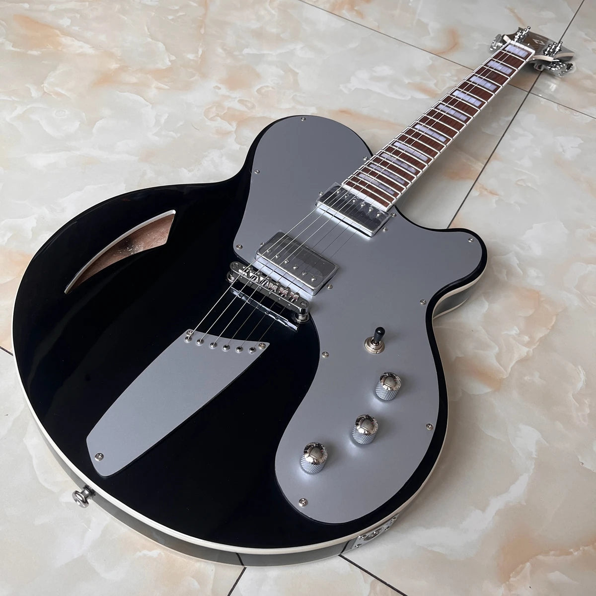 Custom Bel Air Joshholm Electric Guitar Motor Semi-Hollow Body Grover Empire tuner Chrome Hardware
