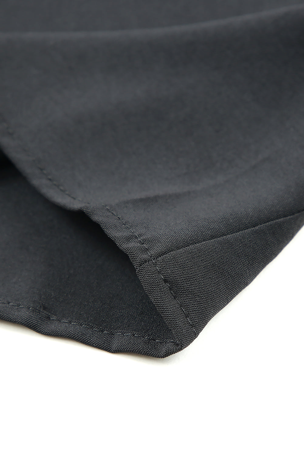 Navy Blue Split V Neck Short Sleeve Tunic Dress